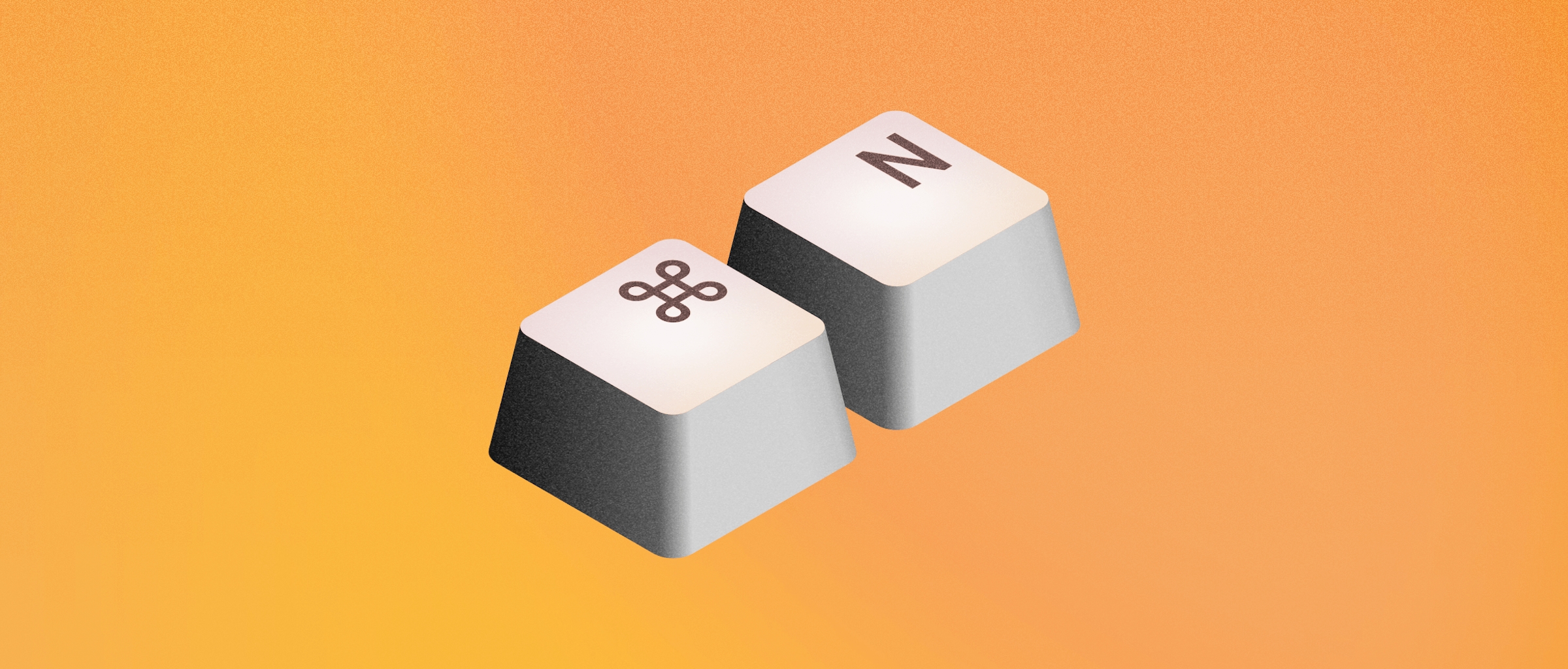 Header image showing two keyboard keys, to signal a new page over a yellow background highlighting Blank Page Syndrome.