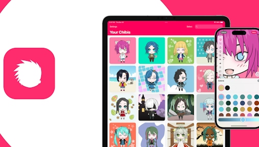 Image of ChibiStudio screens made in Sketch